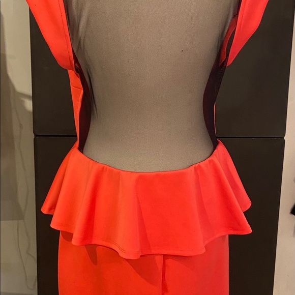 Coral Peplum Dress for Sale! - Picture 5 of 5